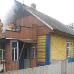 Пожар на улице Карабановская в Могилёве