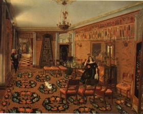 Интерьер гостиной, 1840-е, неизвестный художник
