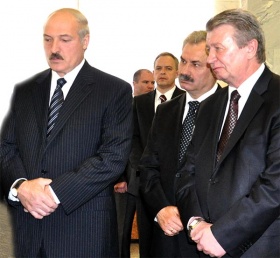Лукашенко и Радьков в Могилёве
