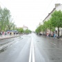 Чистая улица после парада 9 мая
